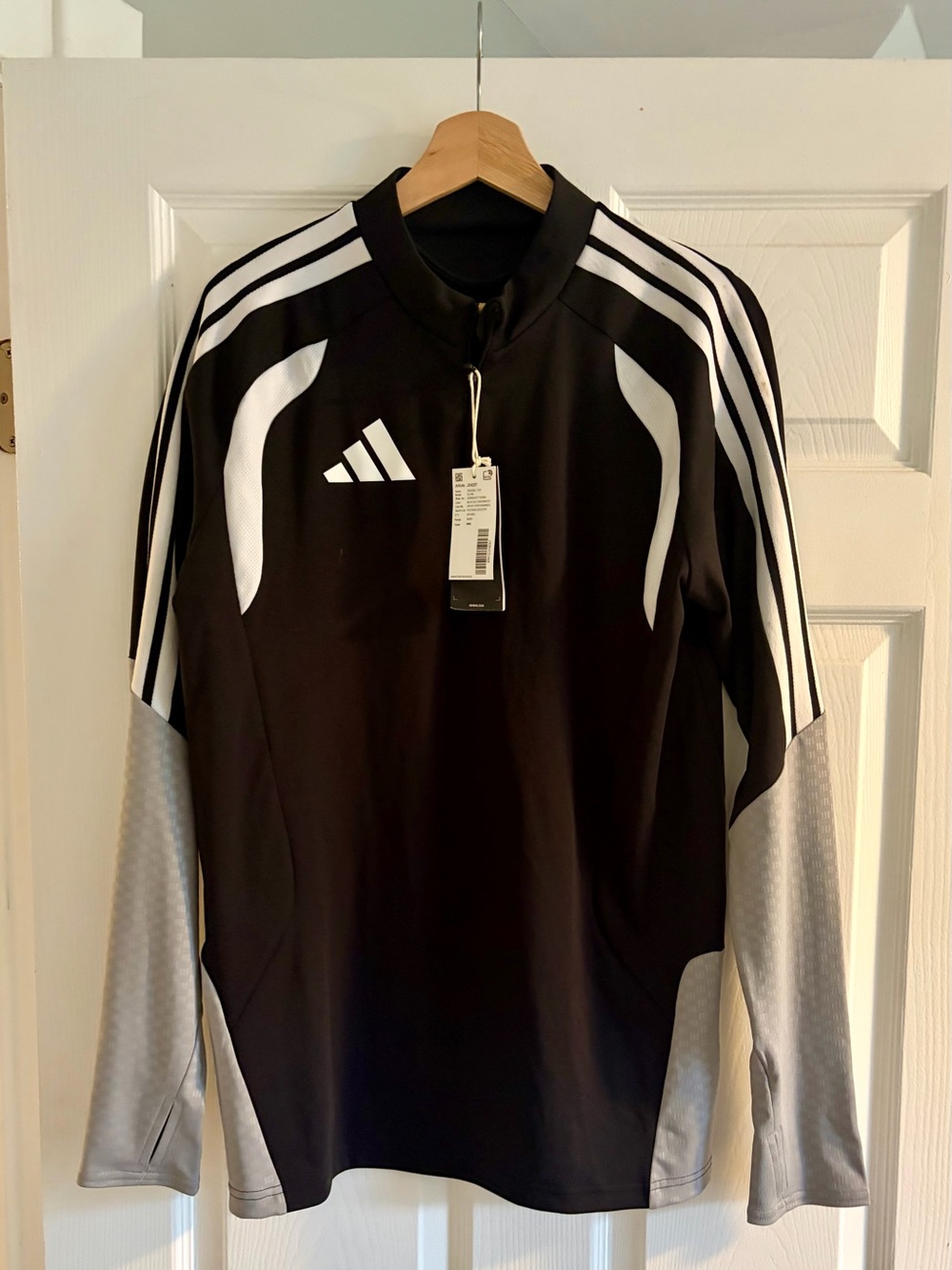 adidas Black & White Performance Quarter-Zip Training Jacket